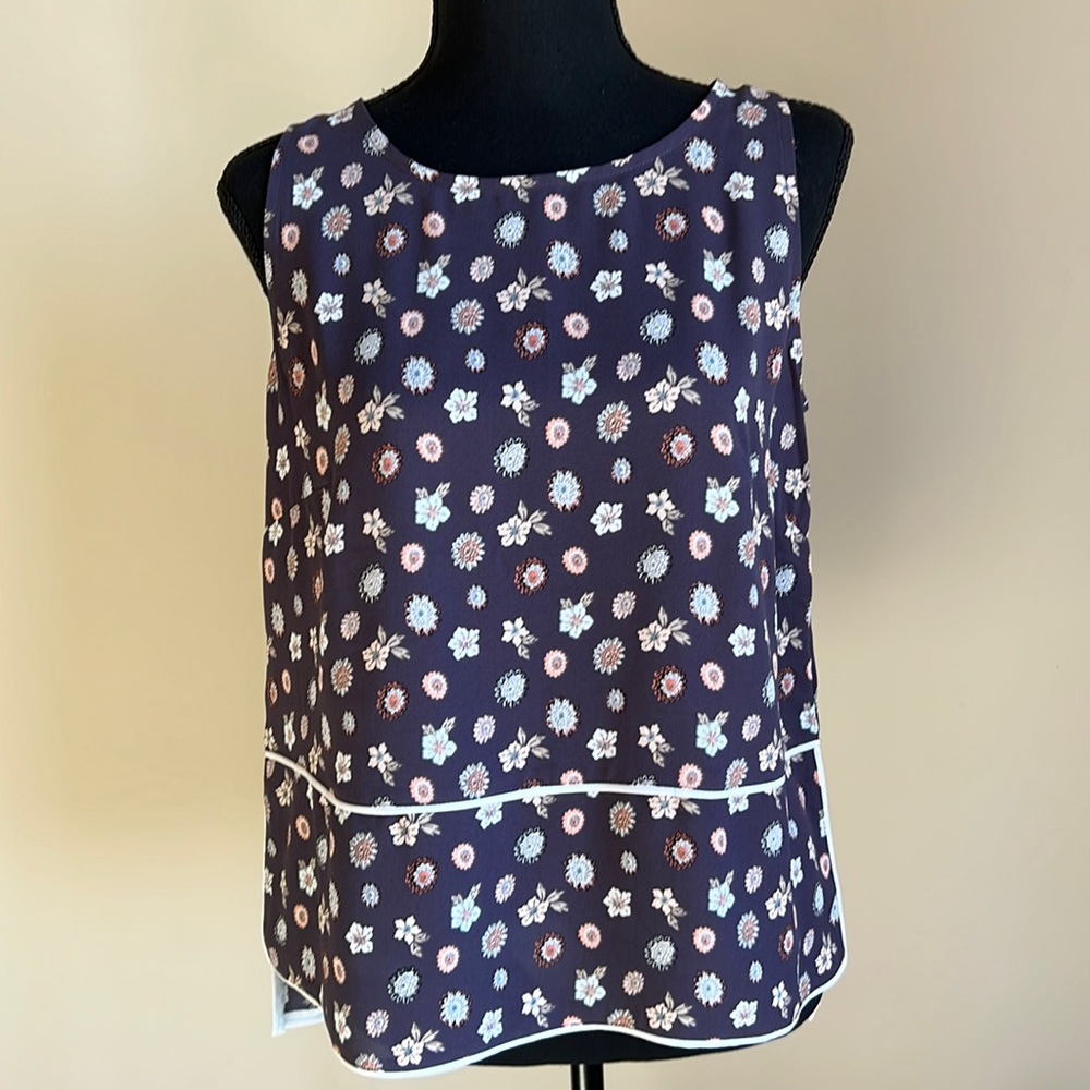 Loft blouse, small petite with flower pattern